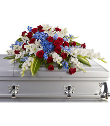 Distinguished Service Casket Spray from Gilmore's Flower Shop in East Providence, RI